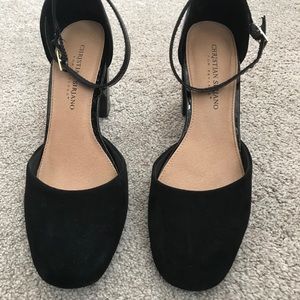 Black block heels
